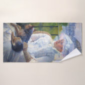 Jeune fille et son chien, Mary Cassatt (Serviette de bain)