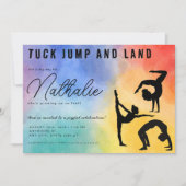Jeune fille gymnastique colorée Invitation de fête (Devant)
