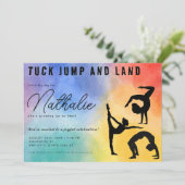 Jeune fille gymnastique colorée Invitation de fête (Debout devant)