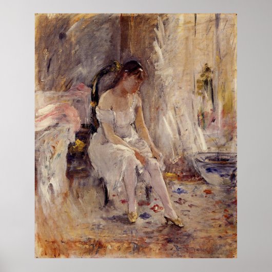 Jeune Fille Posant Sur Ses Bas - Poster (Devant)