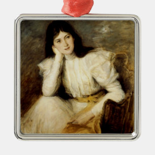 Jeune Fille Reveuse, Portrait de Berthi Capel Metalen Ornament