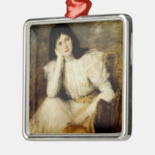 Jeune Fille Reveuse, Portrait de Berthi Capel Metalen Ornament (Links)