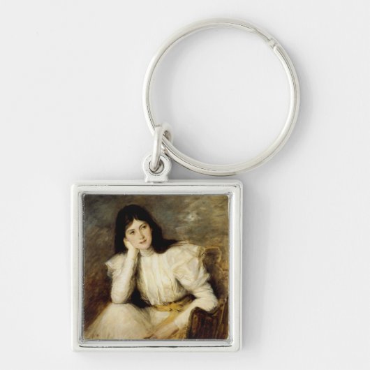 Jeune Fille Reveuse, Portrait de Berthi Capel Sleutelhanger (Voorkant)