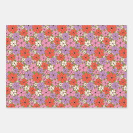 Jeune Floral Assorted Colours Papier Inpakpapier Vel