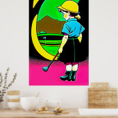 Jeune golfeur - Impression sur toile (Cuisine)
