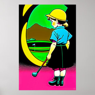 Jeune golfeur - Impression sur toile