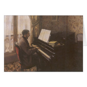 Jeune homme jouant au piano par Gustave Caillebott