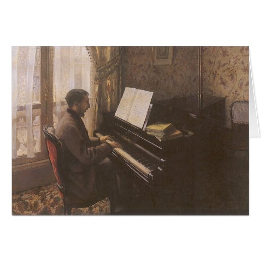 Jeune homme jouant au piano par Gustave Caillebott (Devant horizontal)