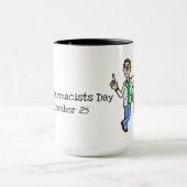 Jeune Homme Pharmacien Jour Mug (Centre)