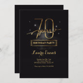 Jeune Invitation De Soixante-Dix Ans (Devant / Derrière)