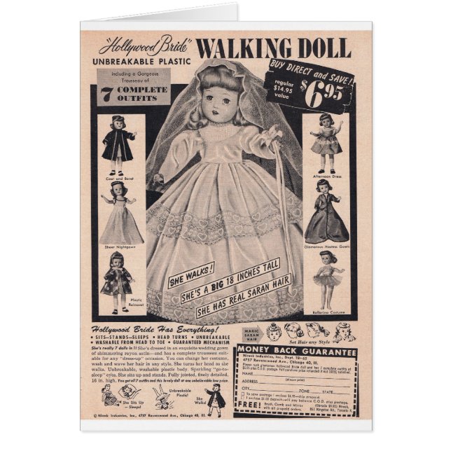 jeune mariée de marche de Hollywood de poupée des (Devant)