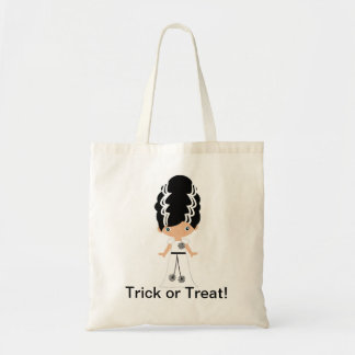 Jeune mariée de sac de des bonbons ou un sort de