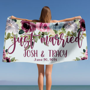 Jeune mariée et jeune marié serviette de plage per
