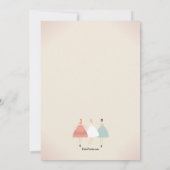 Jeune mariée et son invitation de préposés (Dos)