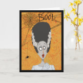 Jeune mariée mignonne de carte de Frankenstein (Fleur jaune)