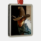 Jeune ornement de Noël de cowboy (Droite)