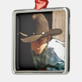 Jeune ornement de Noël de cowboy (Gauche)