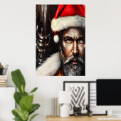 Jeune Père Noël | AI Art Poster (Bureau à domicile)
