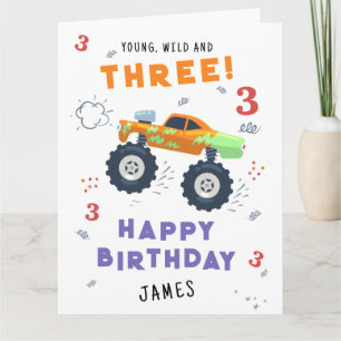 Jeune Sauvage Et Trois Carte De Voiture Monster 3è
