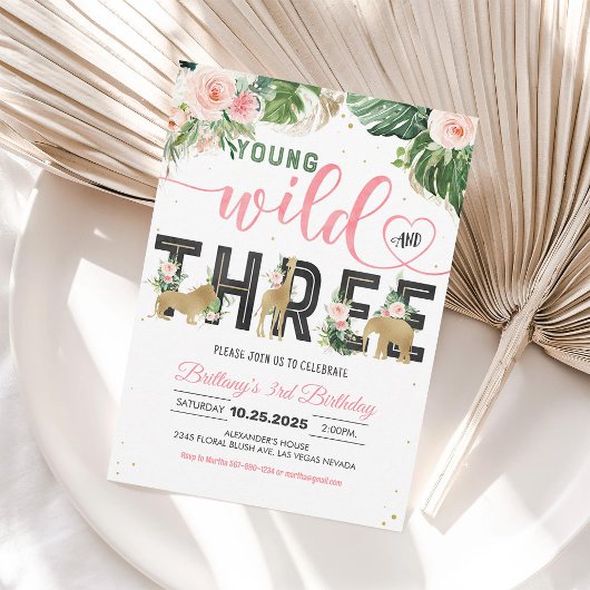 Jeune Sauvage et Trois Filles Invitation pour les 