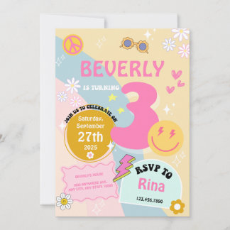Jeune, sauvage et trois Invitation d'anniversaire