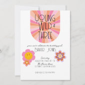 Jeune, sauvage et trois | Invitation du 3e anniver (Devant)