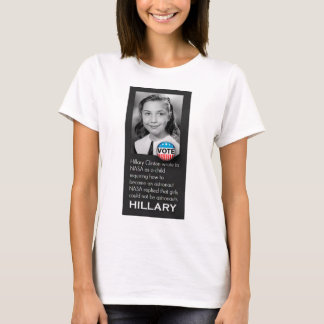 Jeune T-shirt unique de photo de Hillary