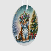Jeune tigre avec couronne de houx (devant)