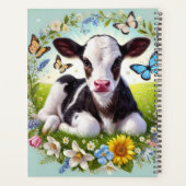 Jeune veau avec couronne de fleurs et papillons (Dos)