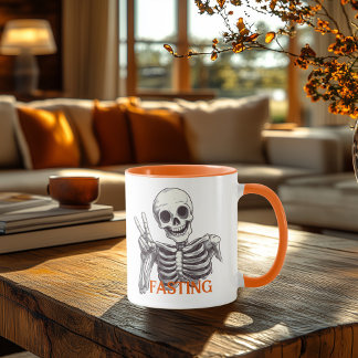 Jeûner Squelette Mug - Humour foncé Vibes d'Hallow