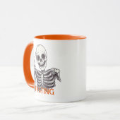 Jeûner Squelette Mug - Humour foncé Vibes d'Hallow (Devant gauche)