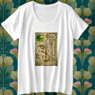 Jeunes Filles Musiciennes Art Nouveau Illustration