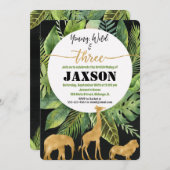 Jeunes sauvages et trois garçons invitation à l'or (Devant / Derrière)