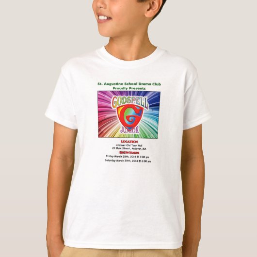 Jeunesse "Godspell Jr." T-shirt souvenir (Devant)