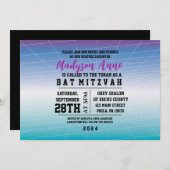 JEUX 3D JEU DIGITAL Bar Mitzvah Invitation (Devant / Derrière)