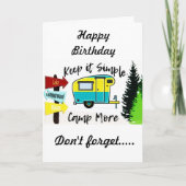 **JEUX ANNIVERSAIRE** À MA CARTE DE CAMPER PRÉFÉRÉ (Devant)
