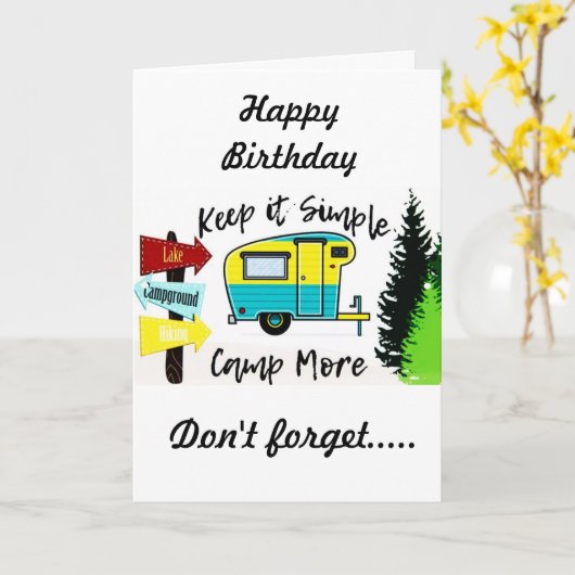 **JEUX ANNIVERSAIRE** À MA CARTE DE CAMPER PRÉFÉRÉ (Fleur jaune)