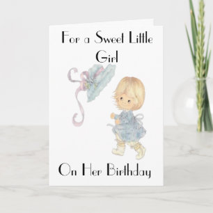 JEUX ANNIVERSAIRE À UNE FILLE LITTE DOUCE CARTE DE