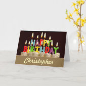JEUX ANNIVERSAIRE ! CARTE Christopher PERSONNALISÉ (Fleur jaune)