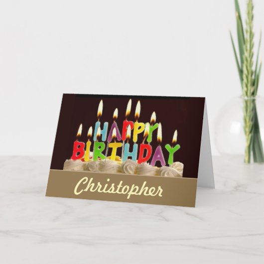 JEUX ANNIVERSAIRE ! CARTE Christopher PERSONNALISÉ (Devant)