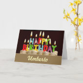 JEUX ANNIVERSAIRE ! CARTE Umberto PERSONNALISÉE (Fleur jaune)