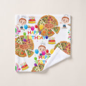 Jeux d'Anniversaire Pizza Serviettes de bain (Gant de toilette)