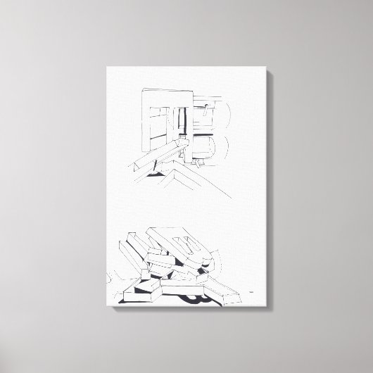 Jeux de construction avec lettres Dessin 8 toile (Recto)