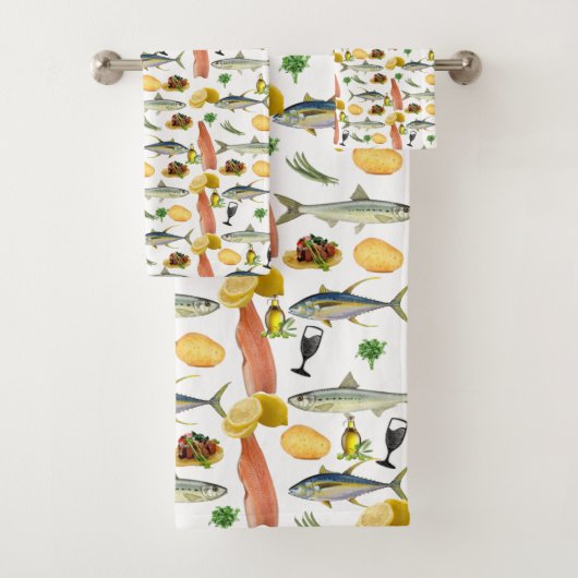 Jeux de serviettes de bain de poisson (En situation)