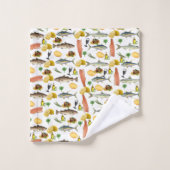 Jeux de serviettes de bain de poisson (Gant de toilette)