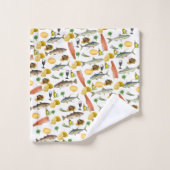 Jeux de serviettes de bain de poisson (Gant de toilette)
