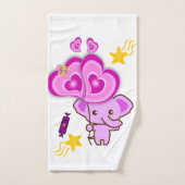 Jeux de serviettes de bain Eléphant violet (Serviette à main)