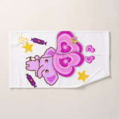 Jeux de serviettes de bain Eléphant violet (Serviette à main)