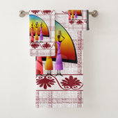 Jeux de serviettes de bain noirs pour femmes afric (En situation)