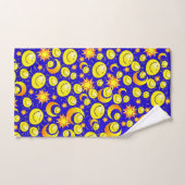 Jeux de serviettes de bain Sun Moon Yellow Stars (Serviette à main)
